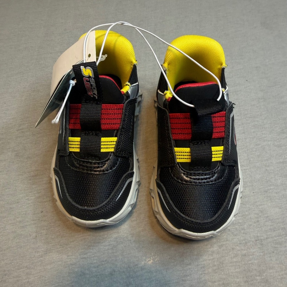 S Sport by Skechers Kaleb Boys Hands Free Step-Ins Light-Up Sneakers Black Sz 5